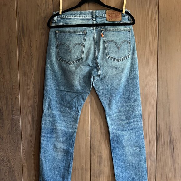 Levi's 505c orange tab jeans. Faded 'blue cheer' wash. size 30 - Picture 2 of 3